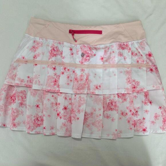 NWOT Lululemon PACE SETTER SKIRT Frangipani Pink RARE - Picture 2 of 3